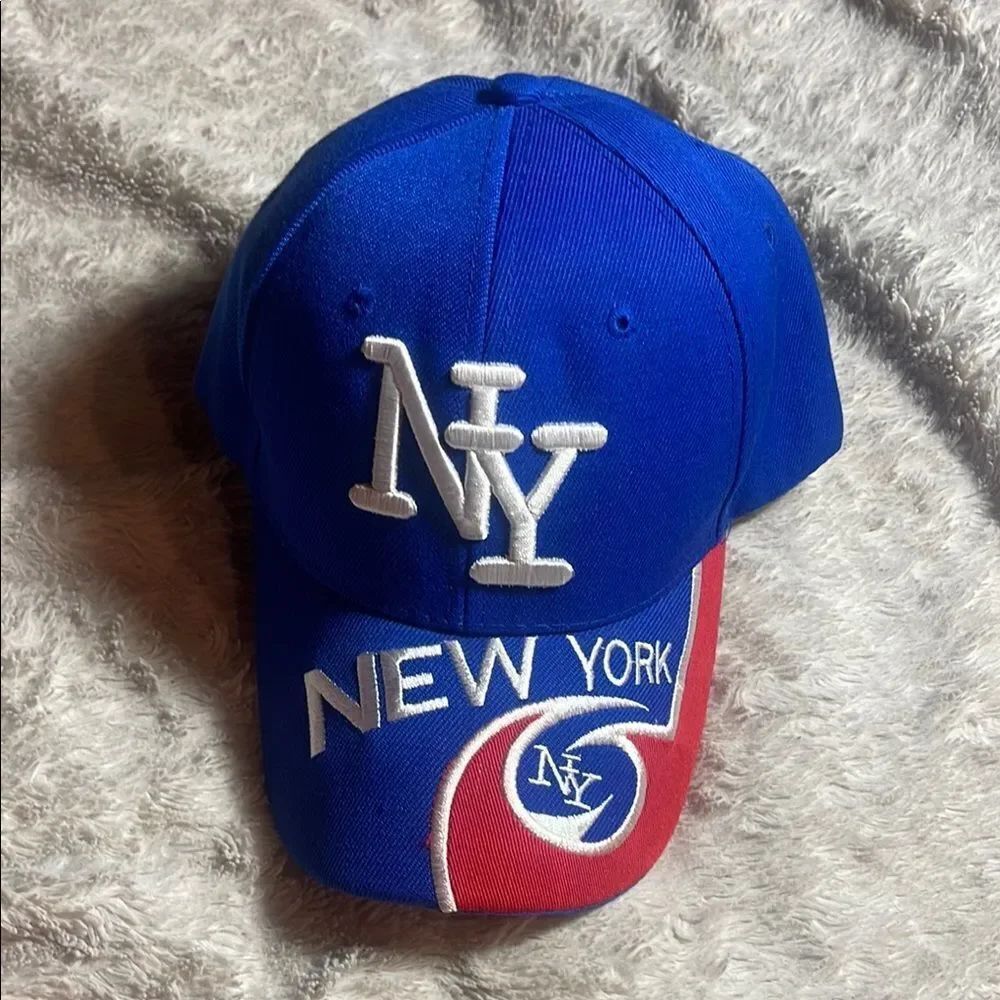 Blue and Red New York Cap
